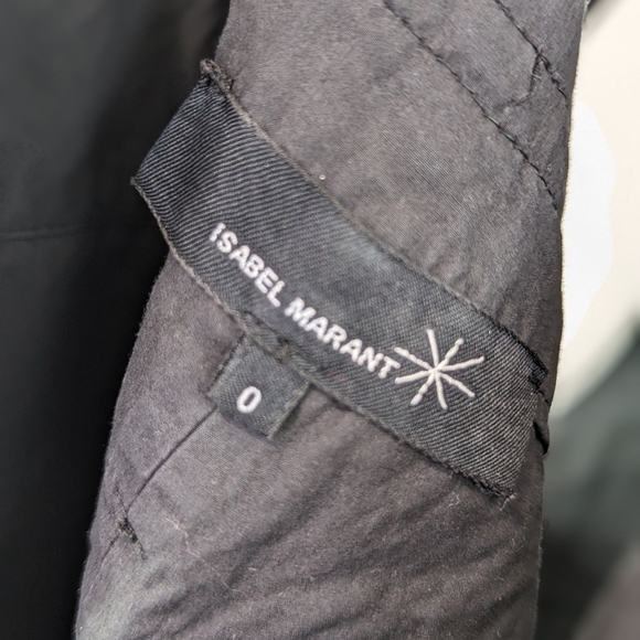 Isabel Marant Overalls Women 25 0 XS Black Skinny Bib Jumpsuit Zip Crop - Picture 3 of 12